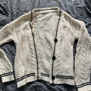 Black and Cream Cardigan